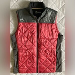 Smartwool Smartloft 60 Vest Mens XL Tibetan Red Full Zip Lightweight Nylon
